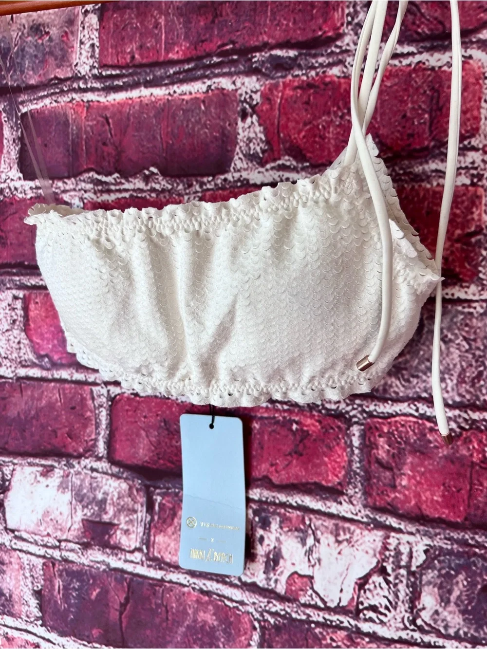 NWT ViX Paula Hermanny x Nikki Beach Scales One Shoulder Bikini Top